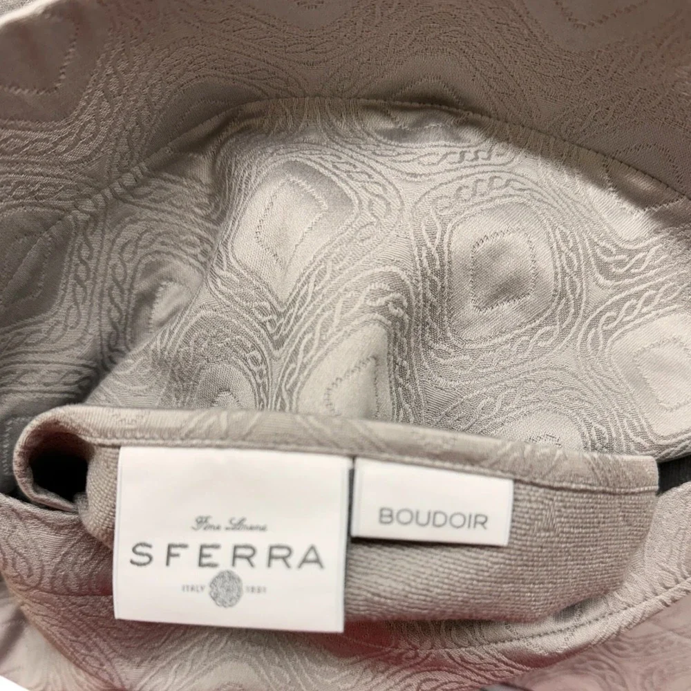 Sferra Gaeta Sham Boudoir Flange Flint 12x16 Brand NWT Italy Matelassé #4315